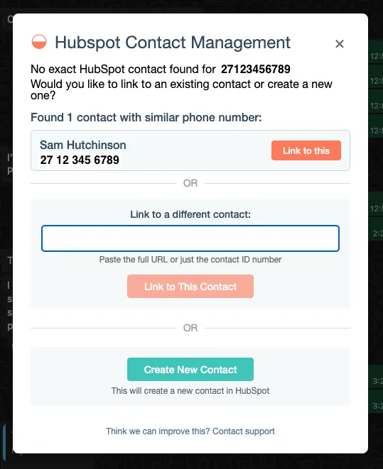 Smart Contact Resolution Dialog