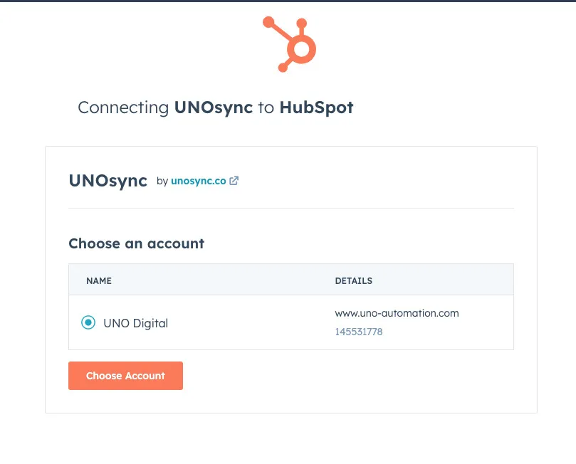 HubSpot Auth Page